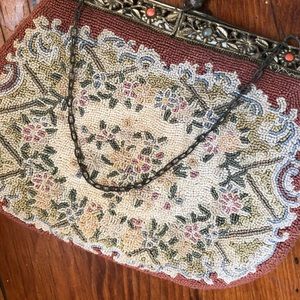 Vintage Tapestry bag with fancy clasp